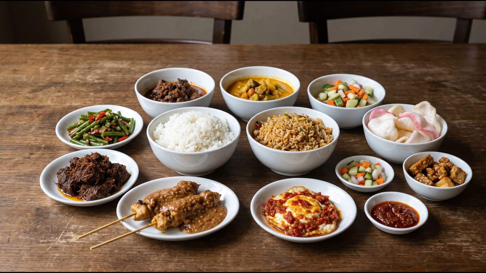 AI-made picture of Rijsttafel