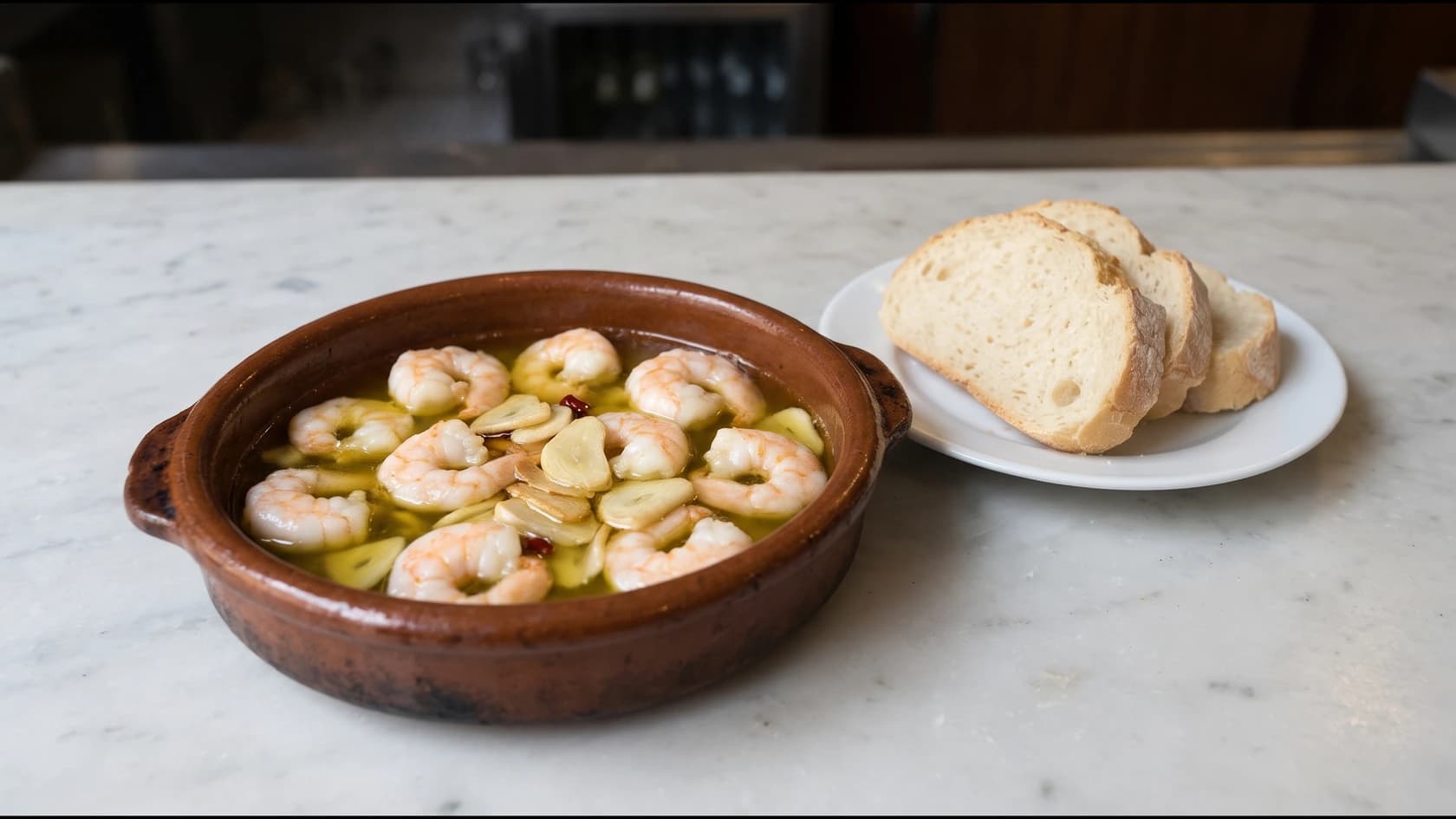 AI-made picture of Gambas al ajillo