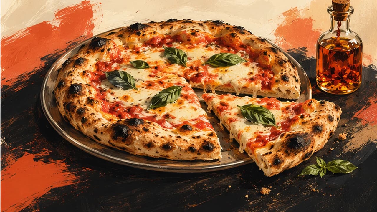AI-made picture of Pizza margherita