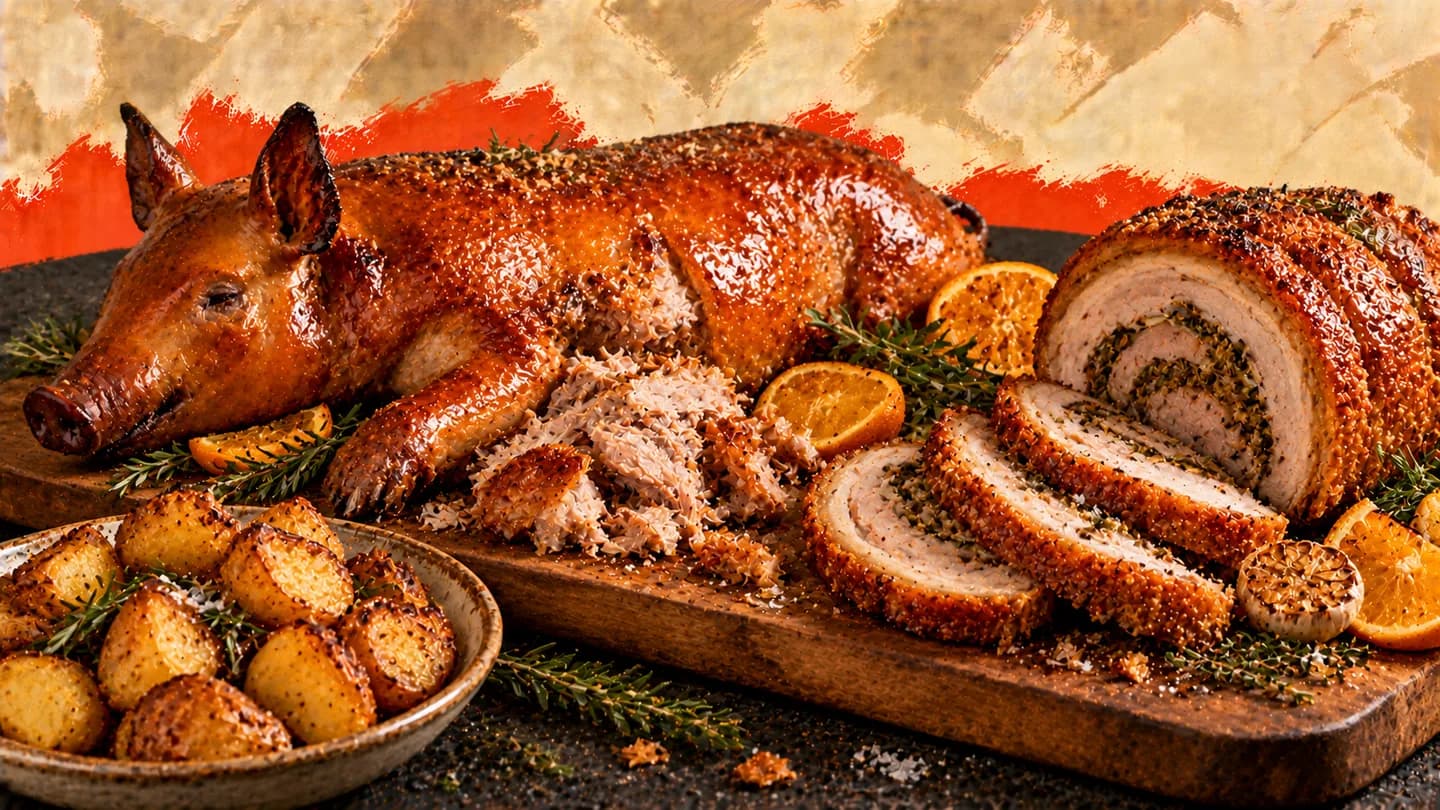 AI-made picture of Suckling pig