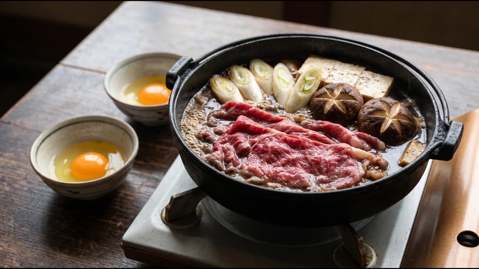 AI-made picture of Sukiyaki (すき焼)