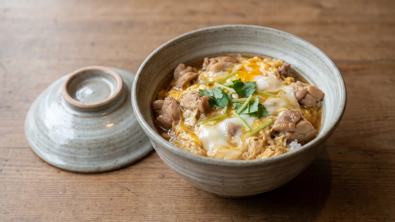 AI-made picture of Oyakodon (親子丼)