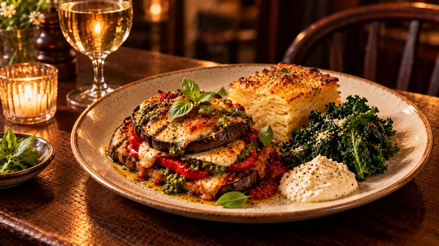 AI-made picture of Aubergine Schnitzel
