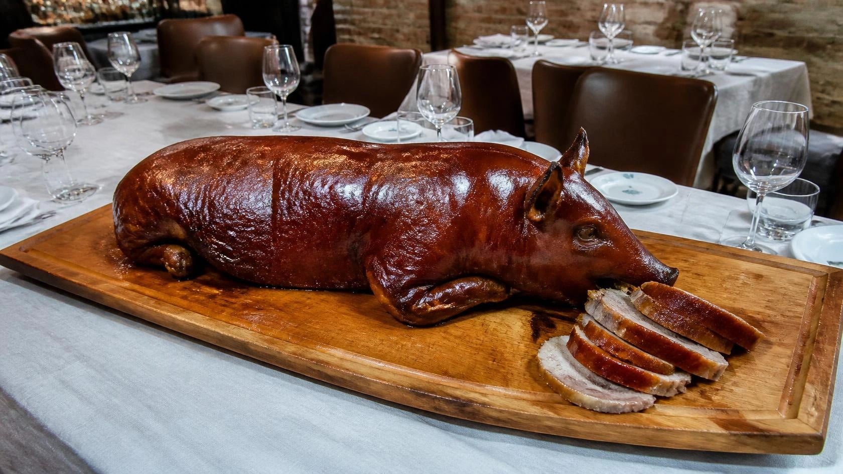 AI-made picture of Whole roast suckling pig