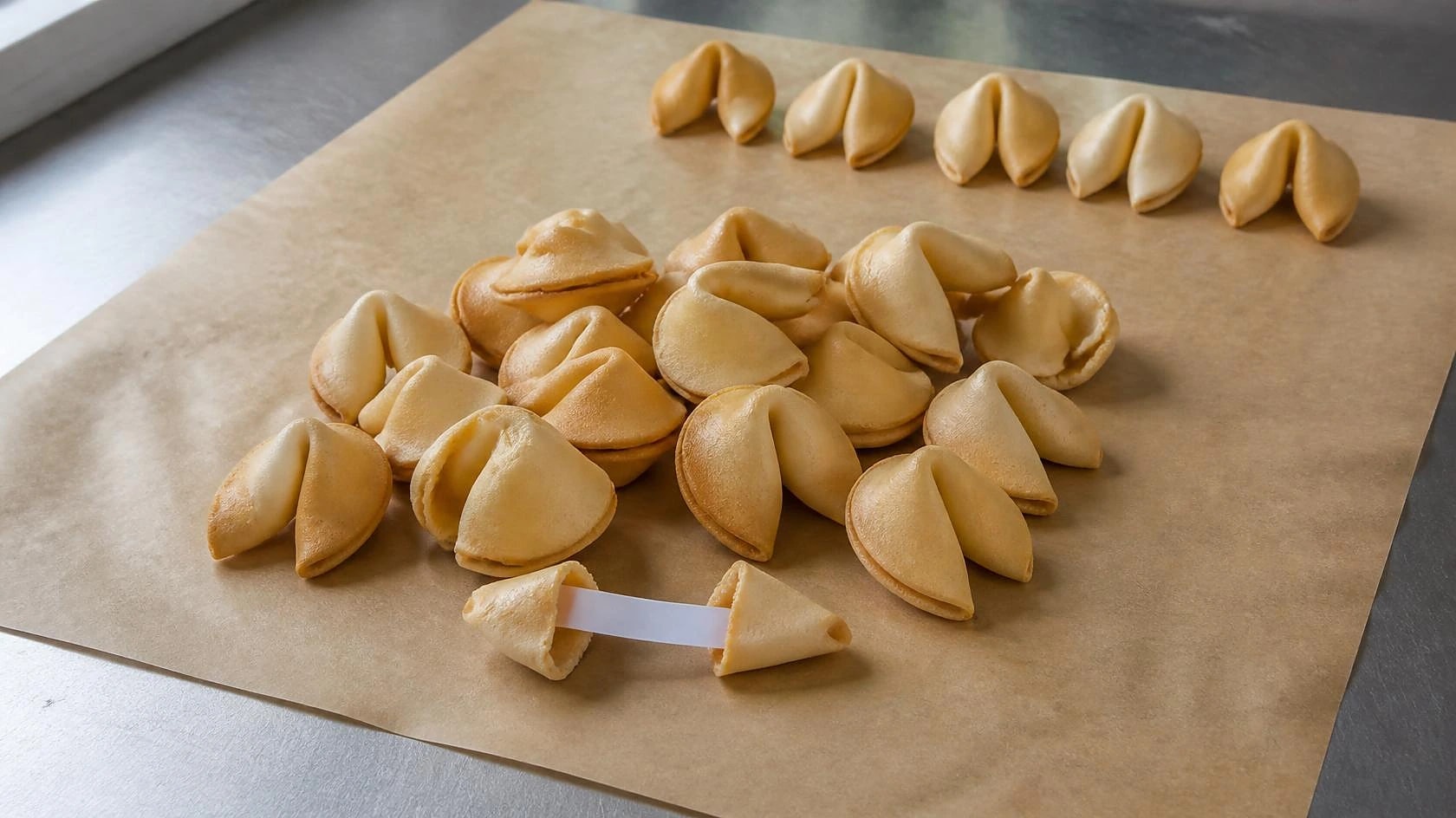 AI-made picture of Fortune cookies