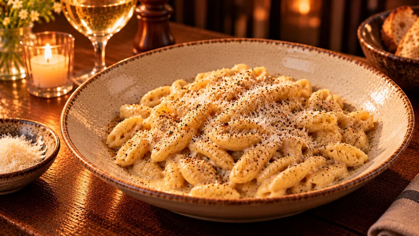 AI-made picture of Cacio e pepe