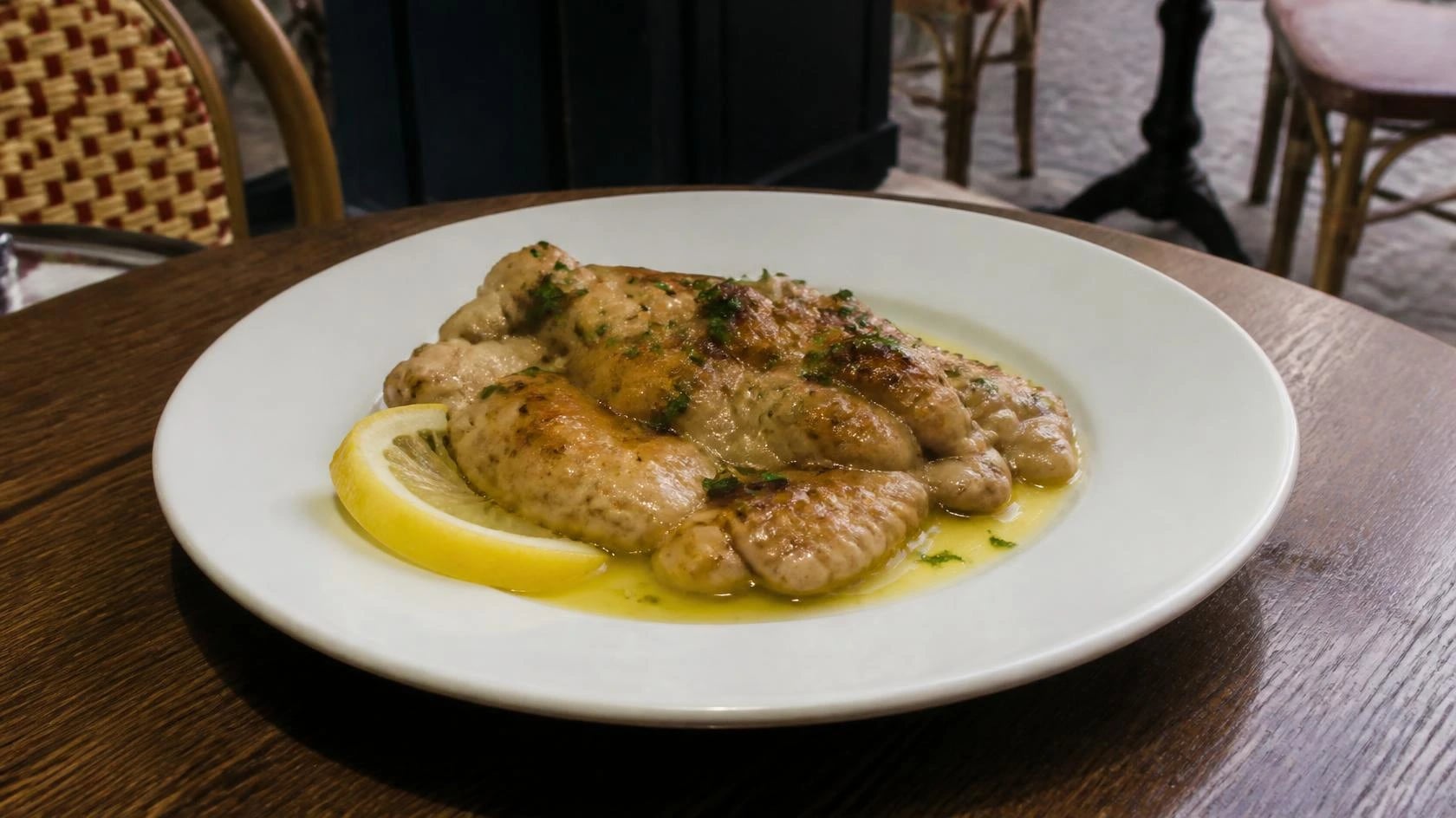 AI-made picture of Cervelle de veau au beurre citronné