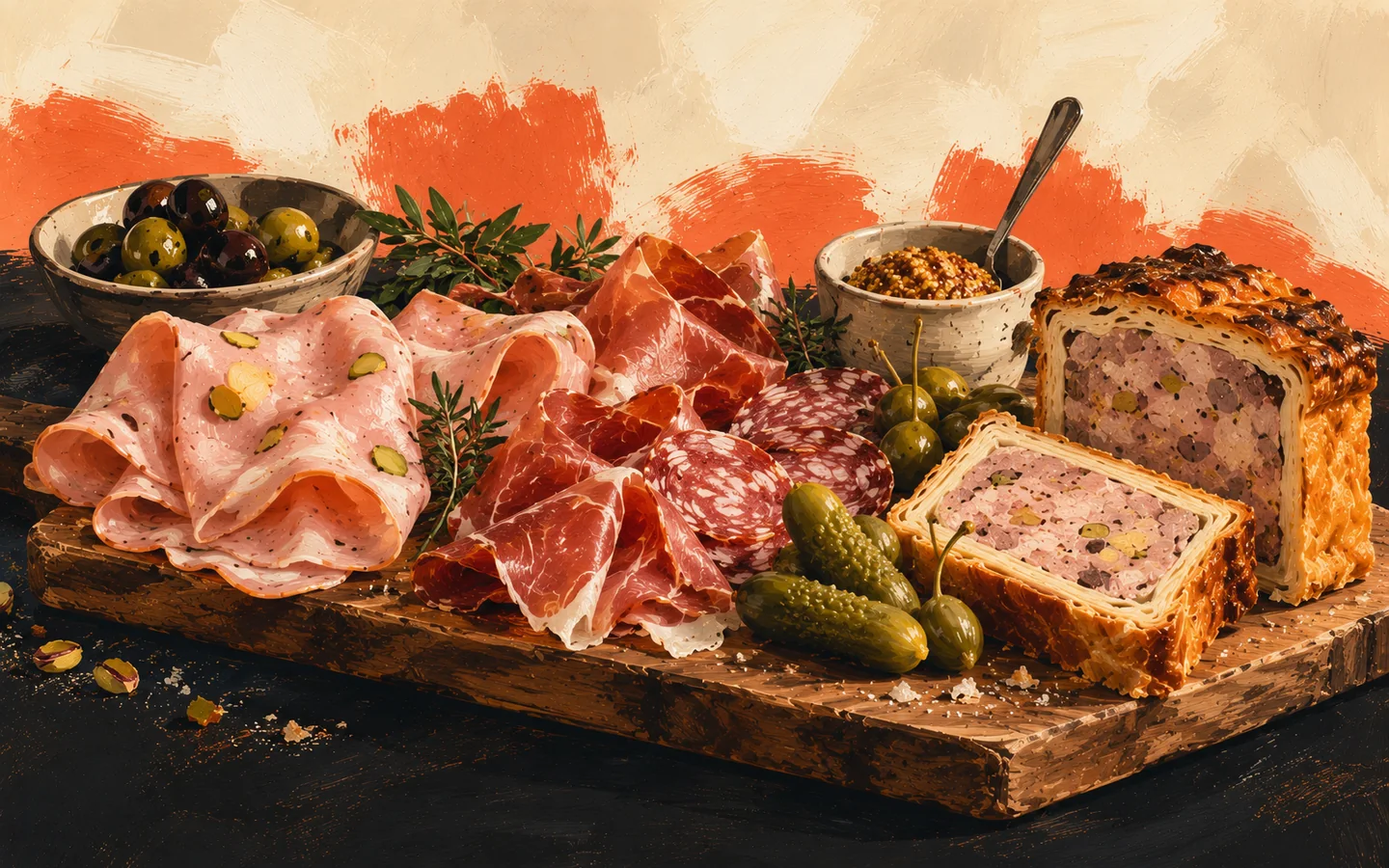 AI-made picture of Salumi selection