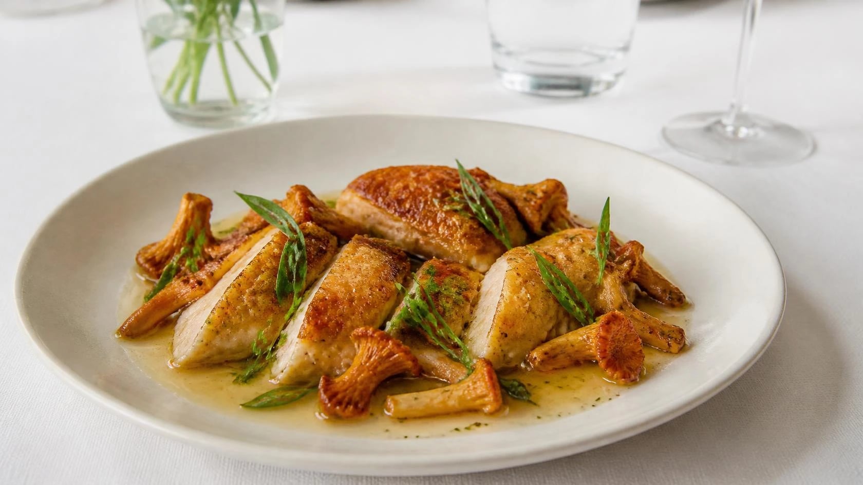 AI-made picture of Chicken with a vinegar sauce