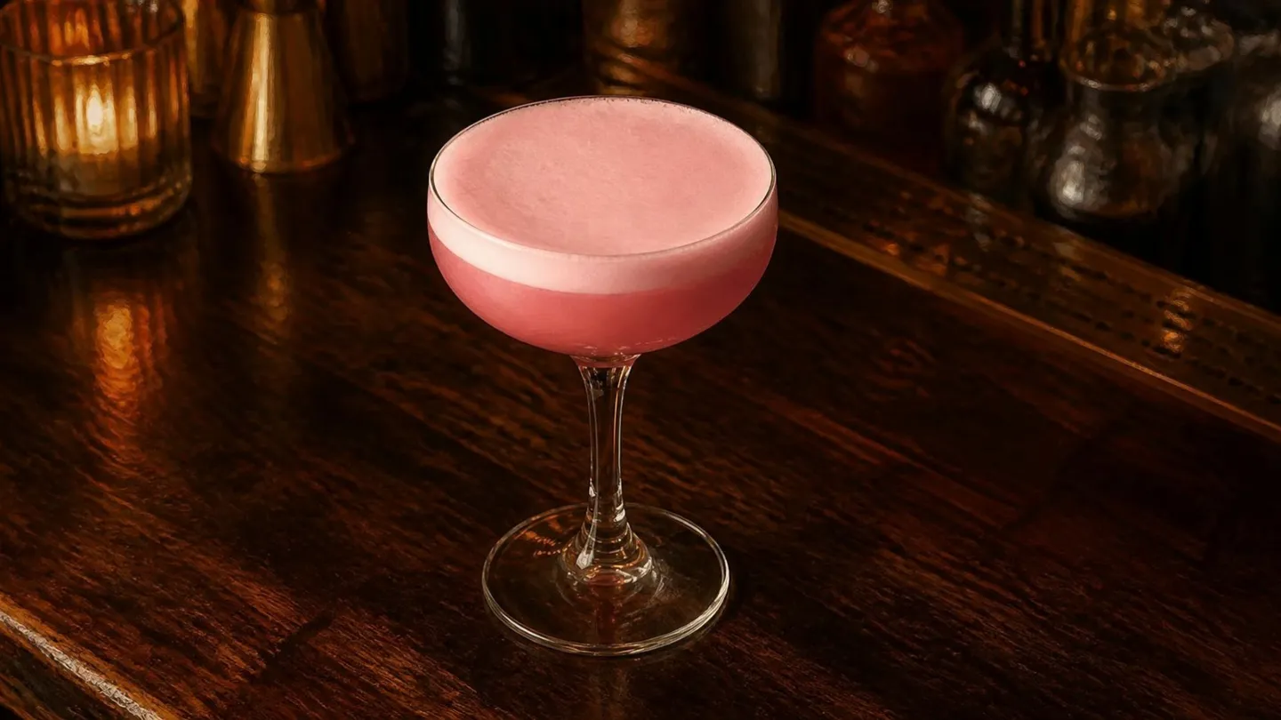AI-made picture of Clover Club cocktail