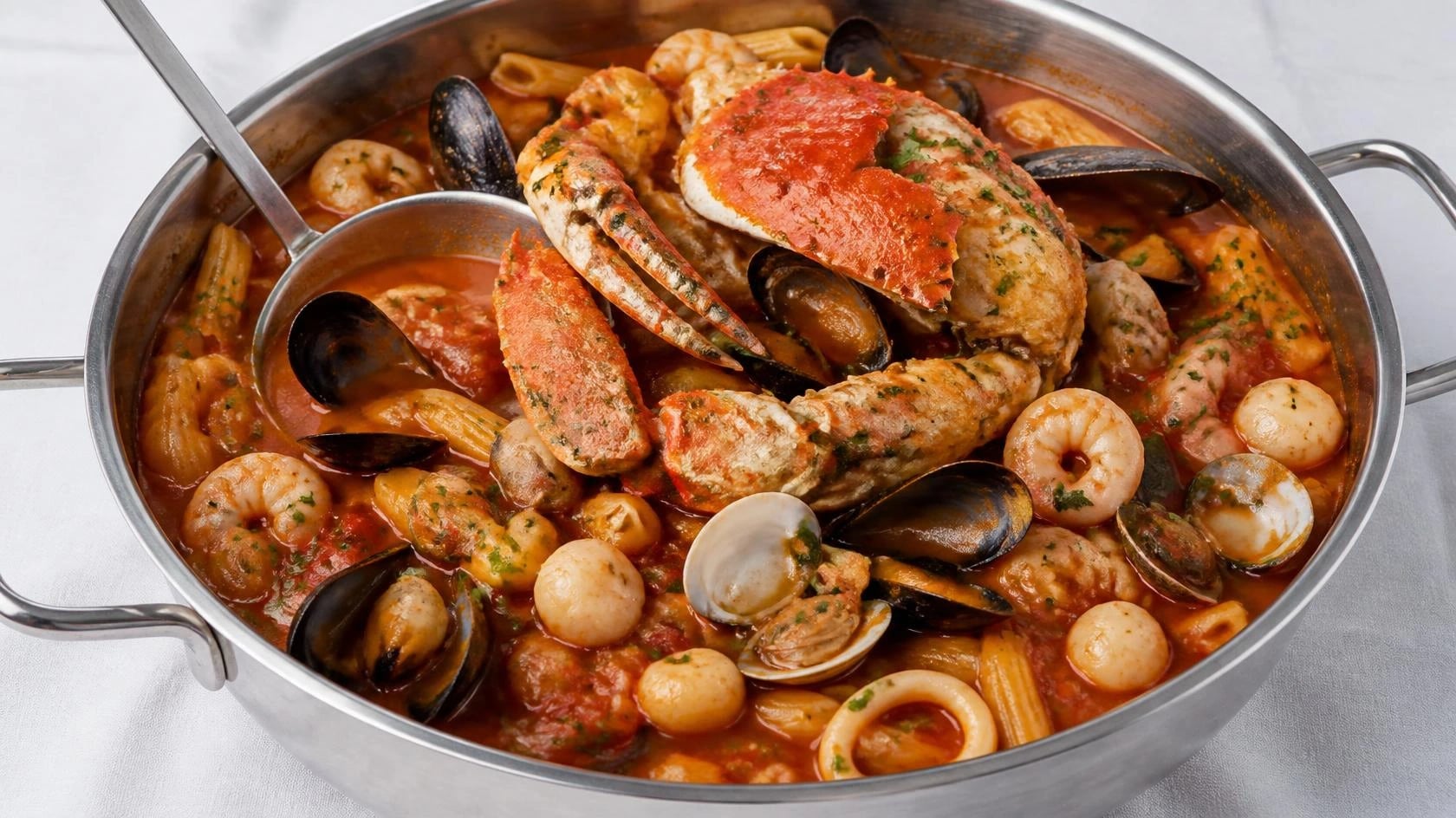 AI-made picture of Crab Cioppino