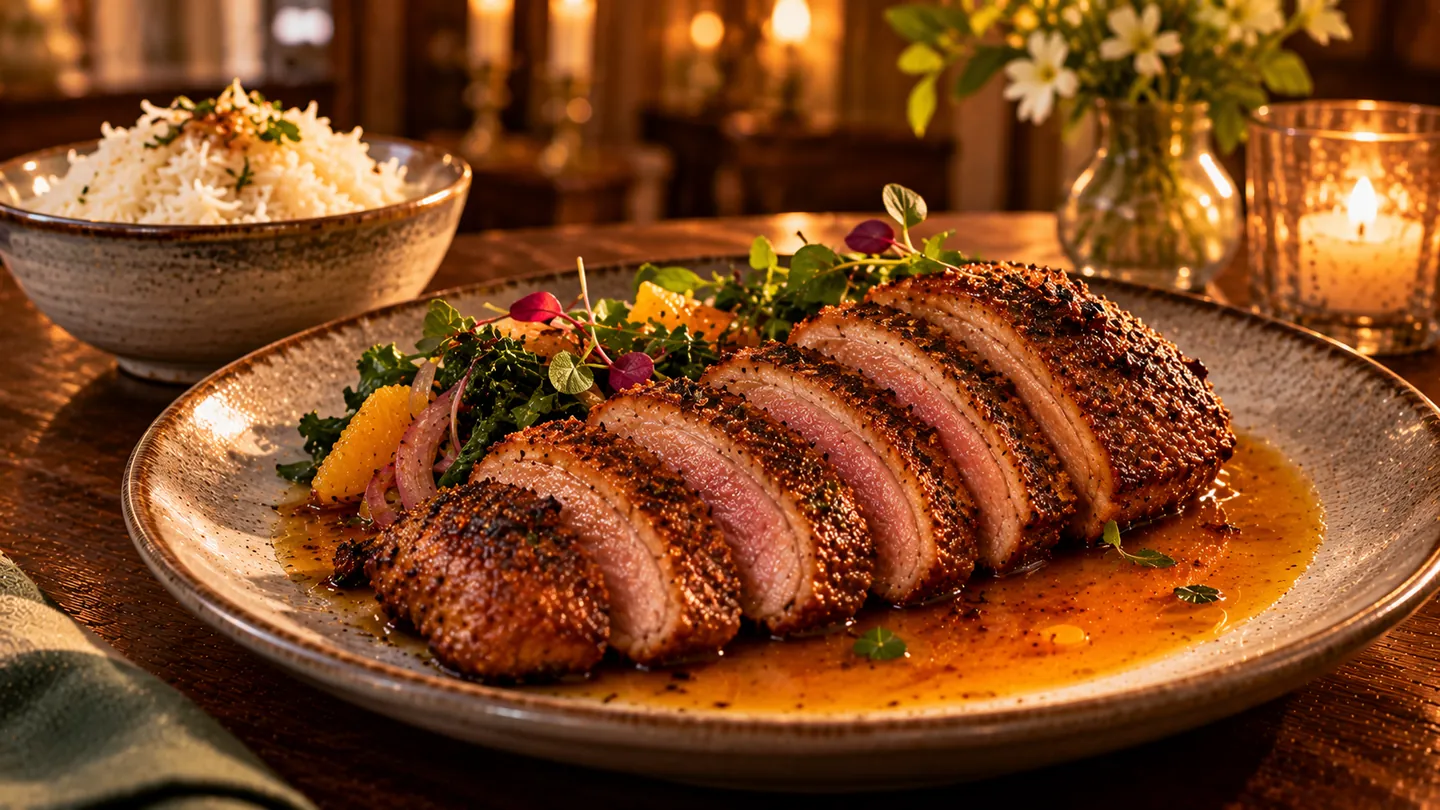 AI-made picture of Garam masala duck