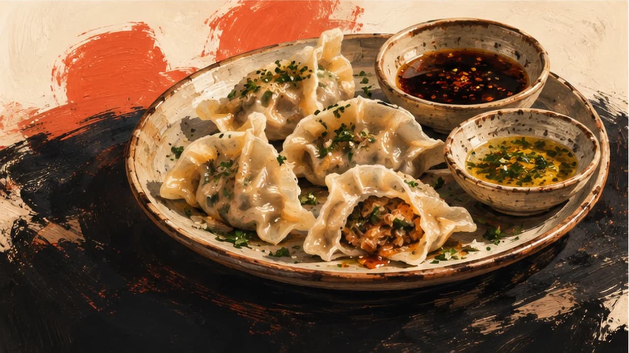 AI-made picture of Dumplings