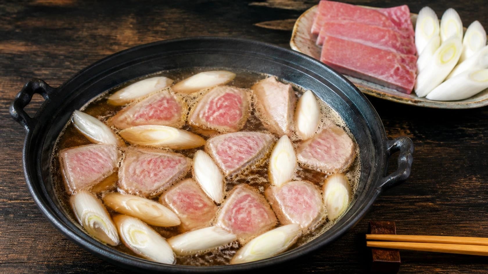AI-made picture of Edo negima-nabe (江戸ねぎま鍋)