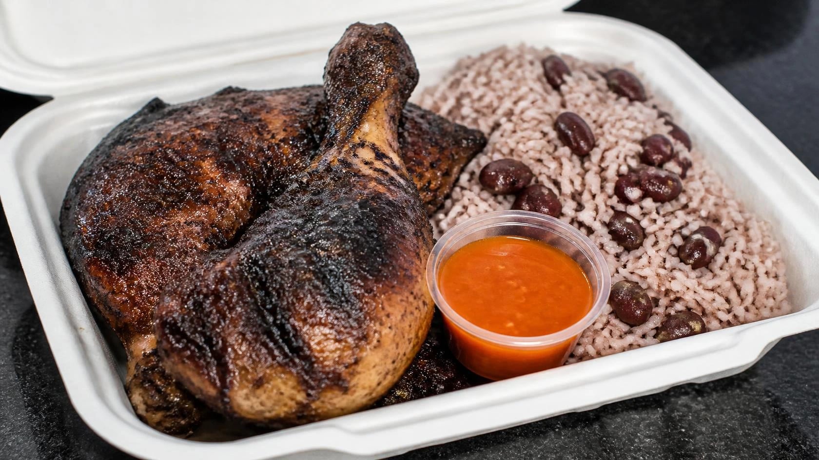 AI-made picture of Jerk chicken