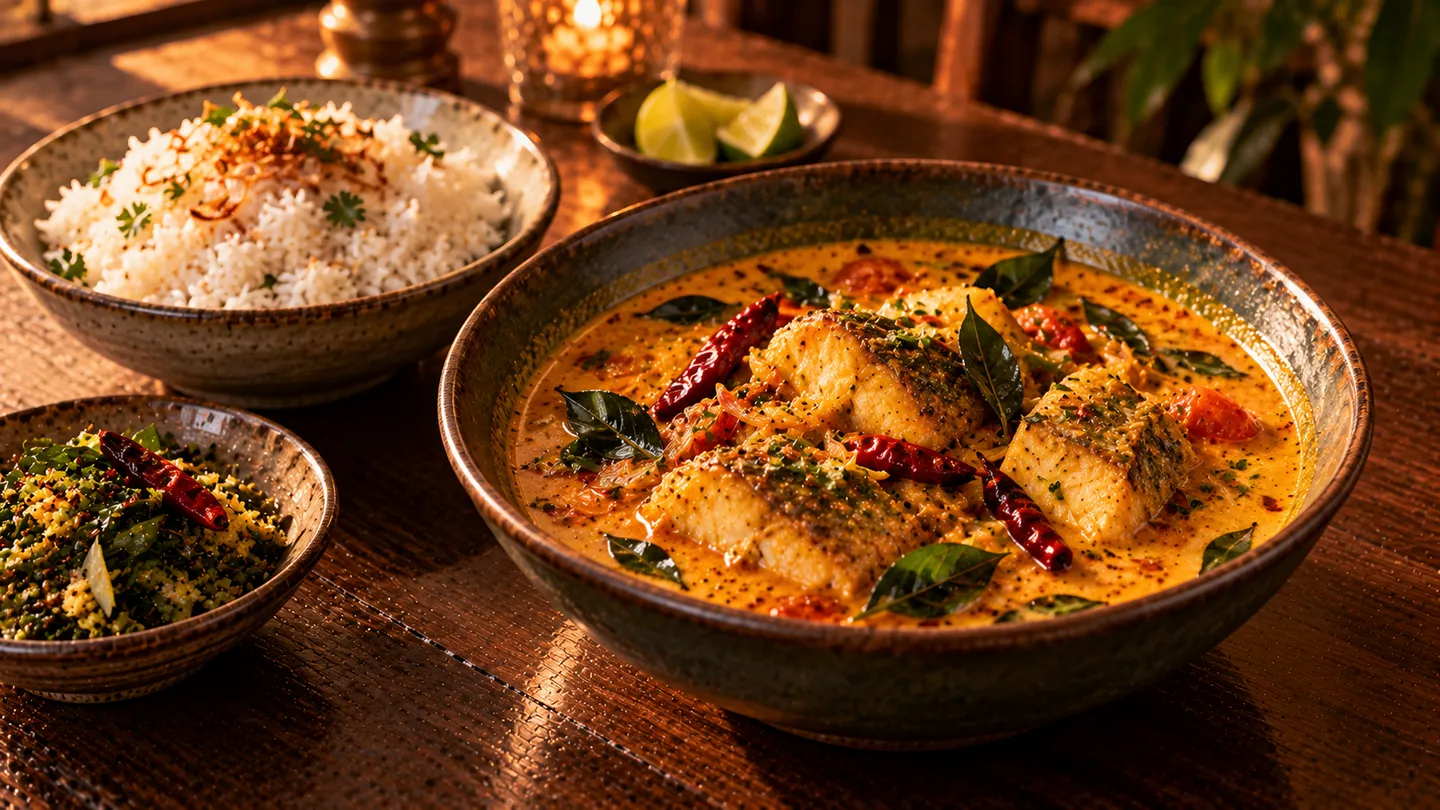 AI-made picture of Kochi fish curry