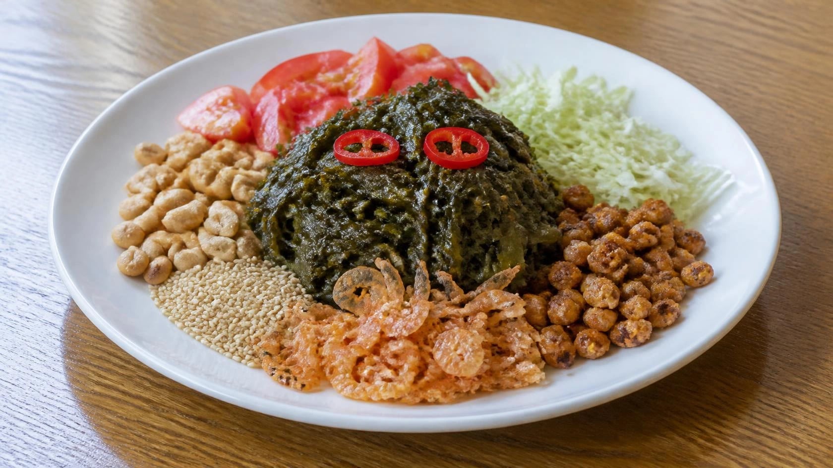 AI-made picture of Tea leaf salad