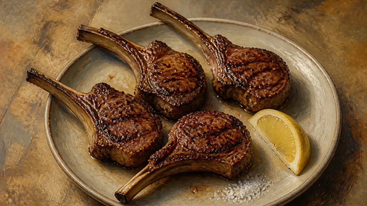 AI-made picture of Lamb chops