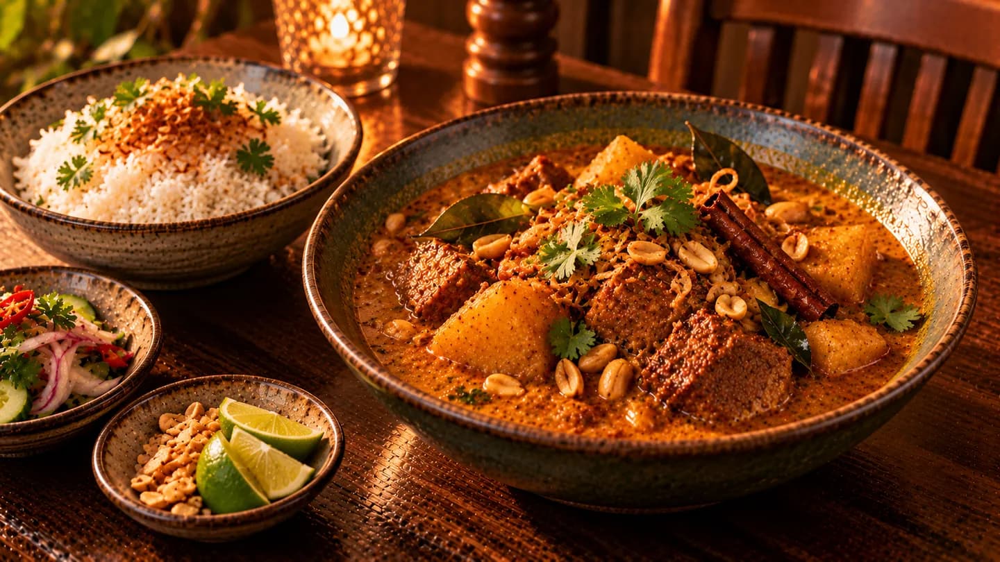 AI-made picture of Massaman curry