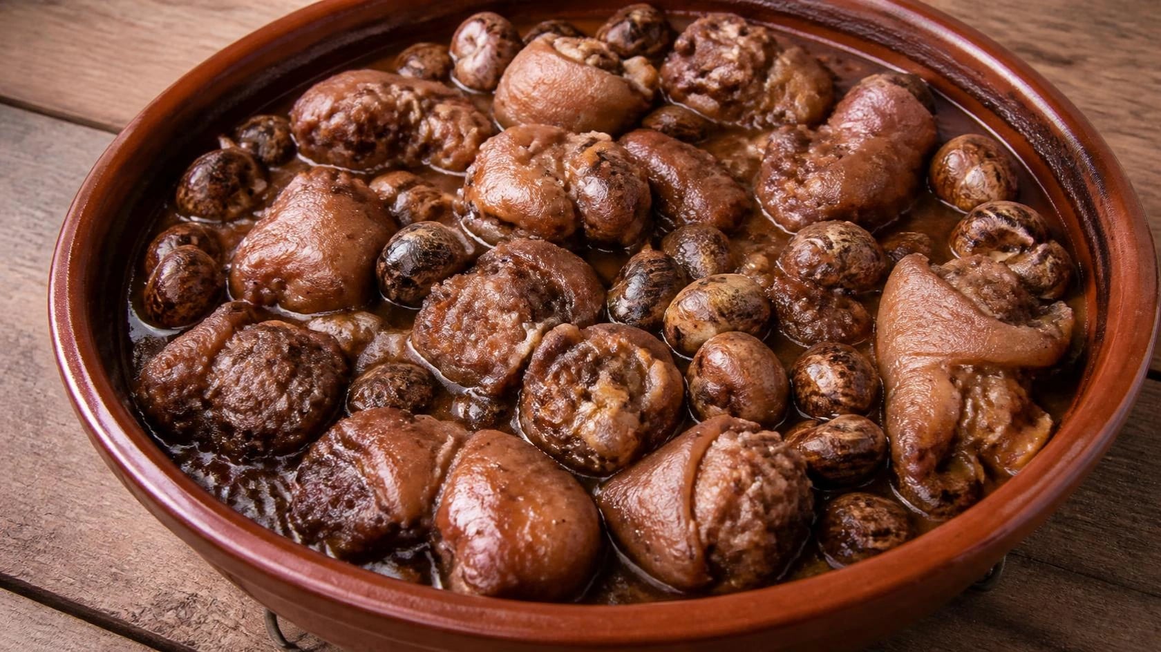 AI-made picture of Peus de porc amb cargols