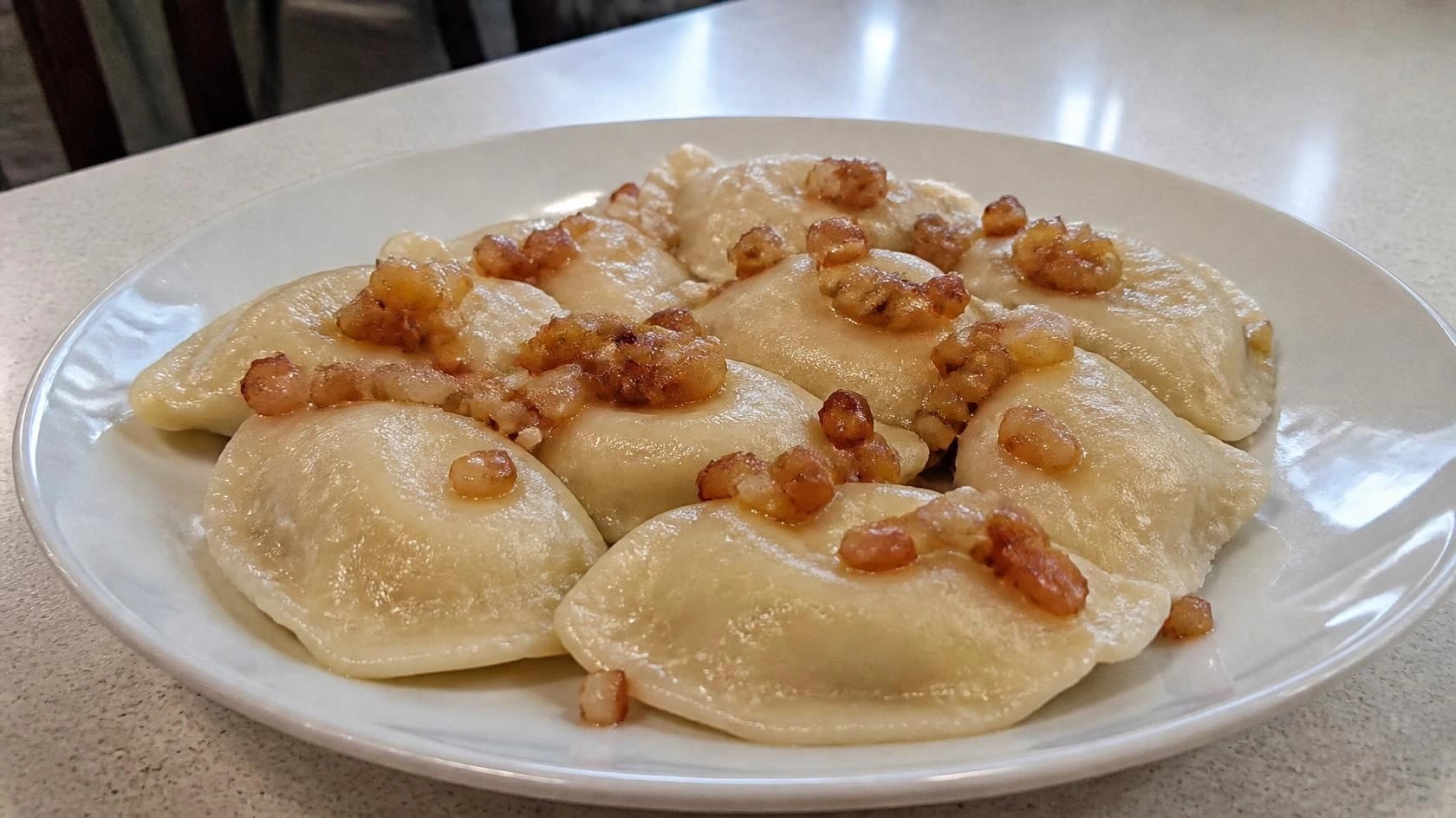 AI-made picture of Pierogi ruskie ze słoniną