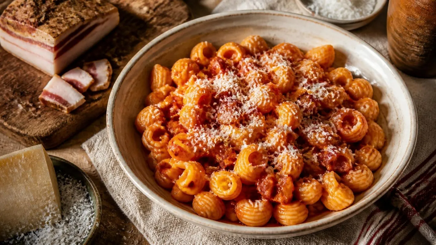 AI-made picture of Pipe all'amatriciana
