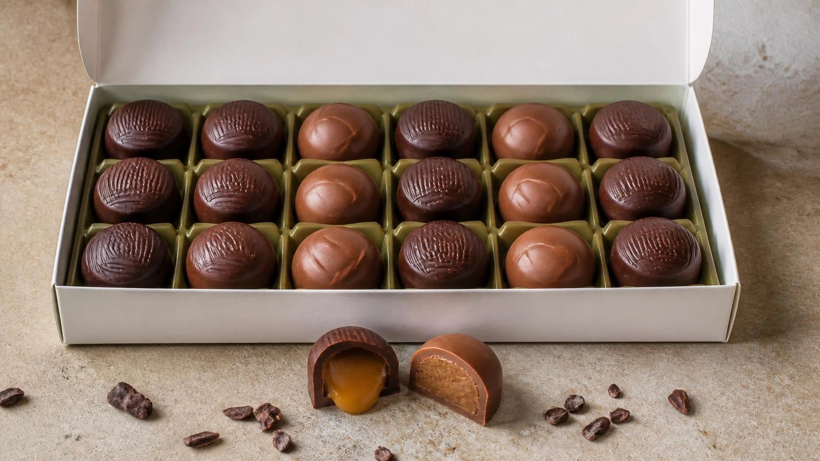AI-made picture of Ballotin IV – 18 pralines