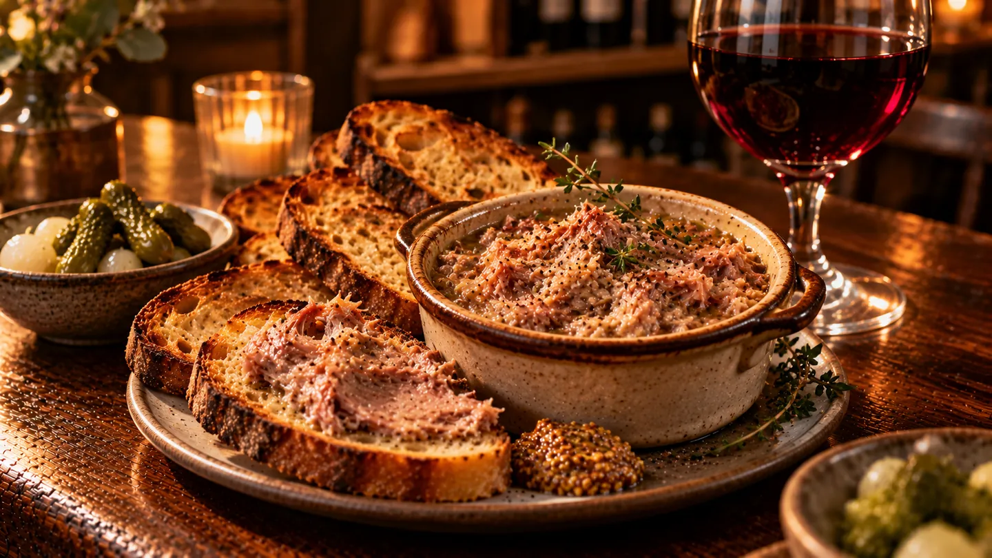 AI-made picture of Rillettes de canard & porc