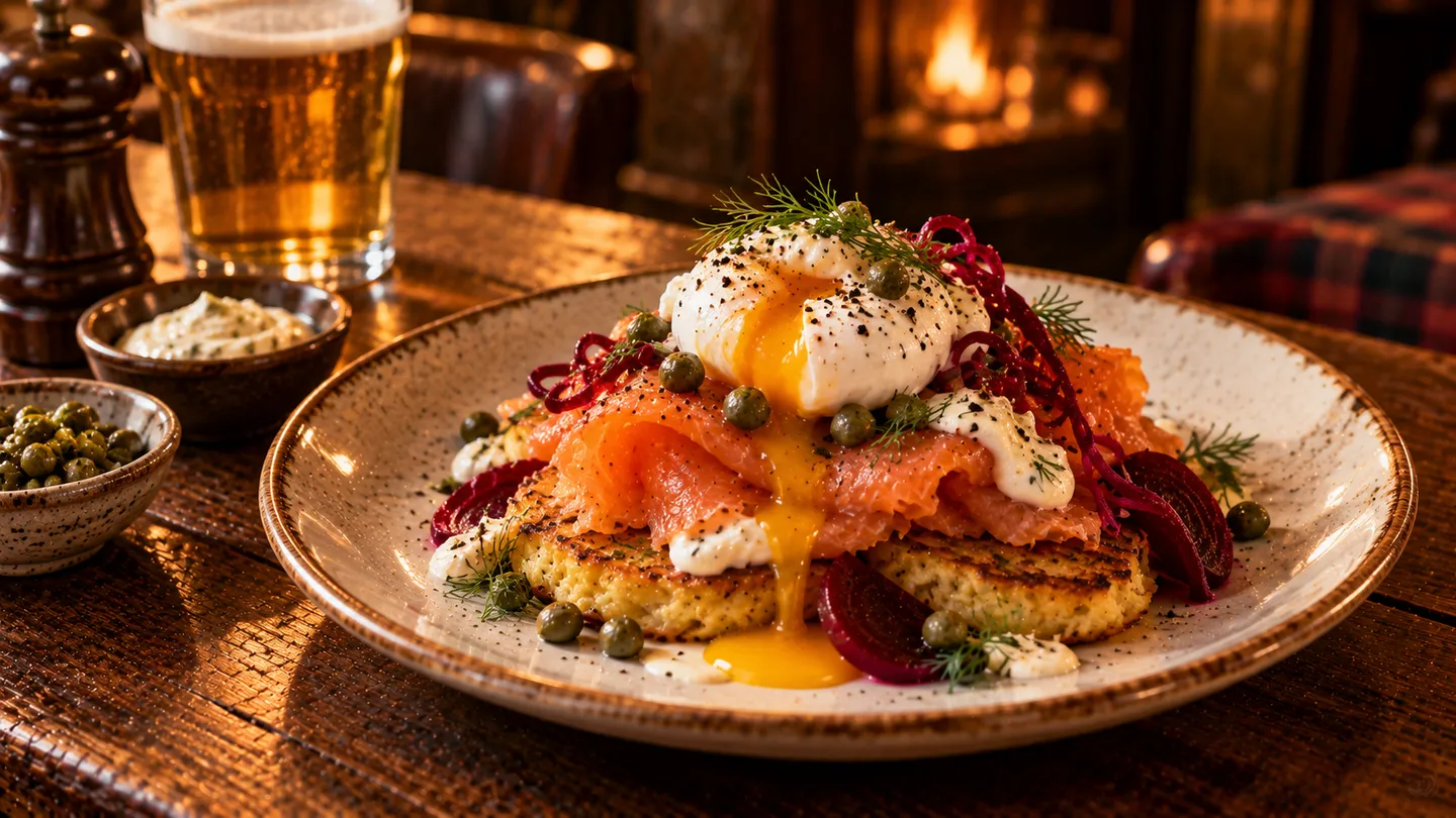 AI-made picture of Smoked Salmon & Potato Scones