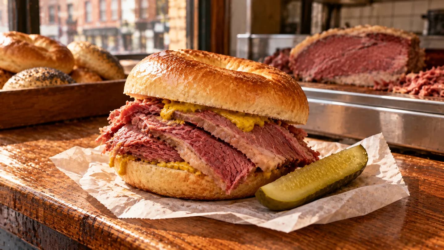 AI-made picture of Pastrami and salt beef