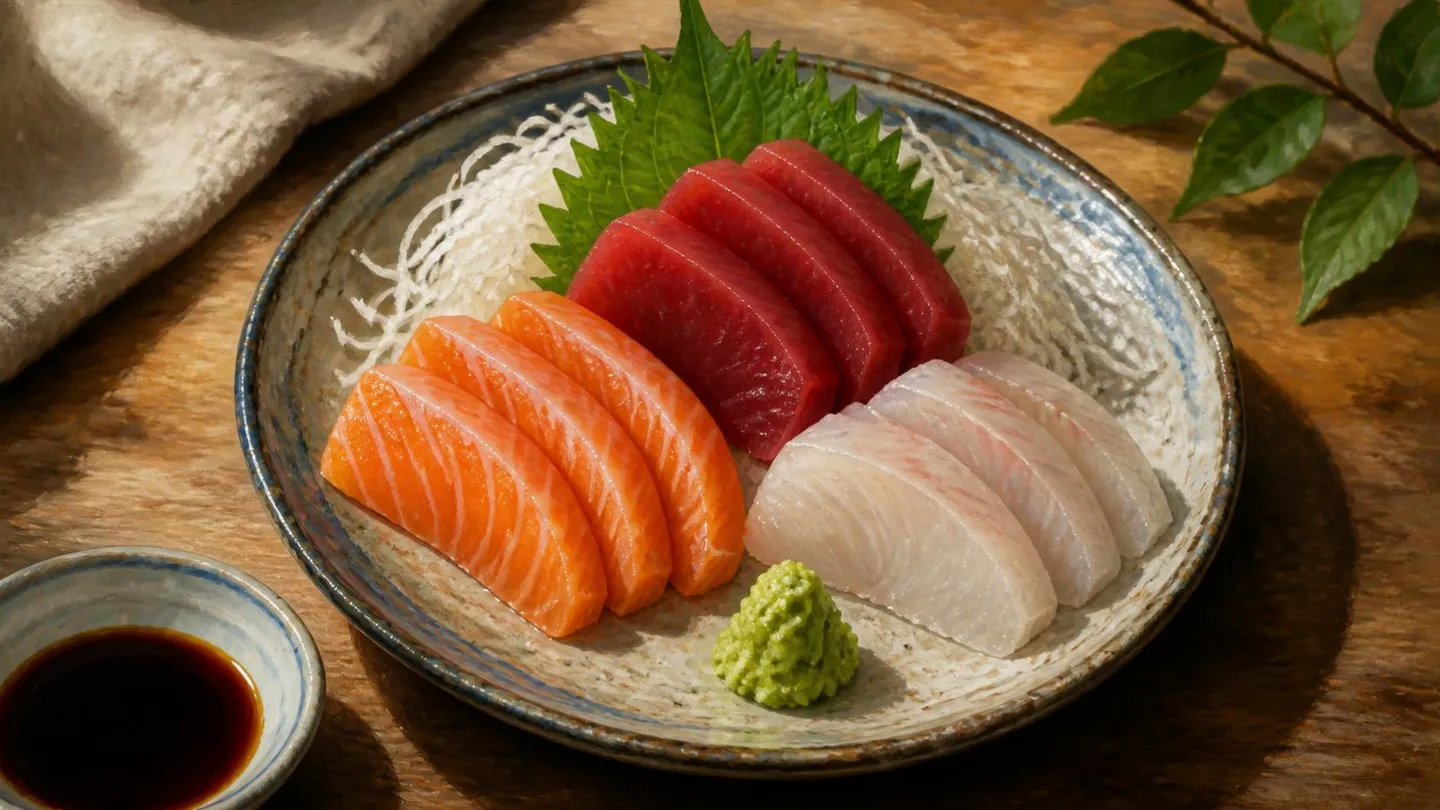 AI-made picture of Sashimi Moriawase