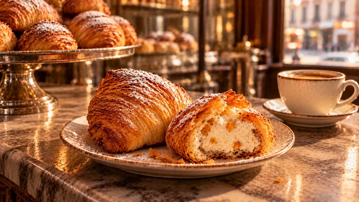 AI-made picture of Sfogliatella