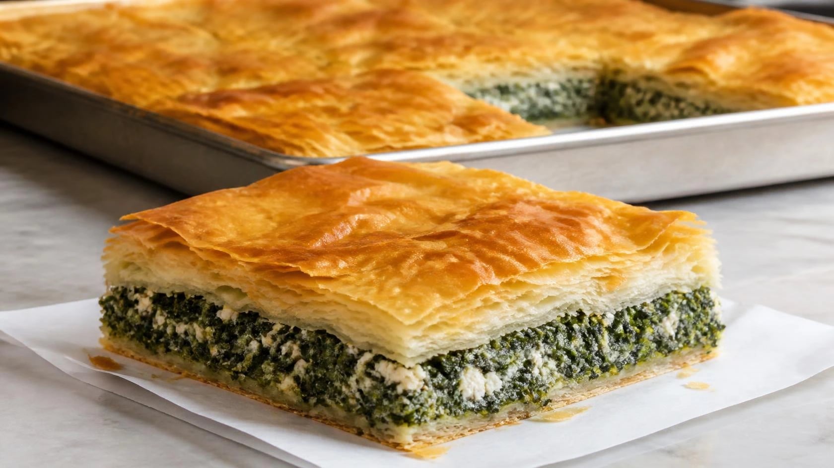 AI-made picture of Spanakopita