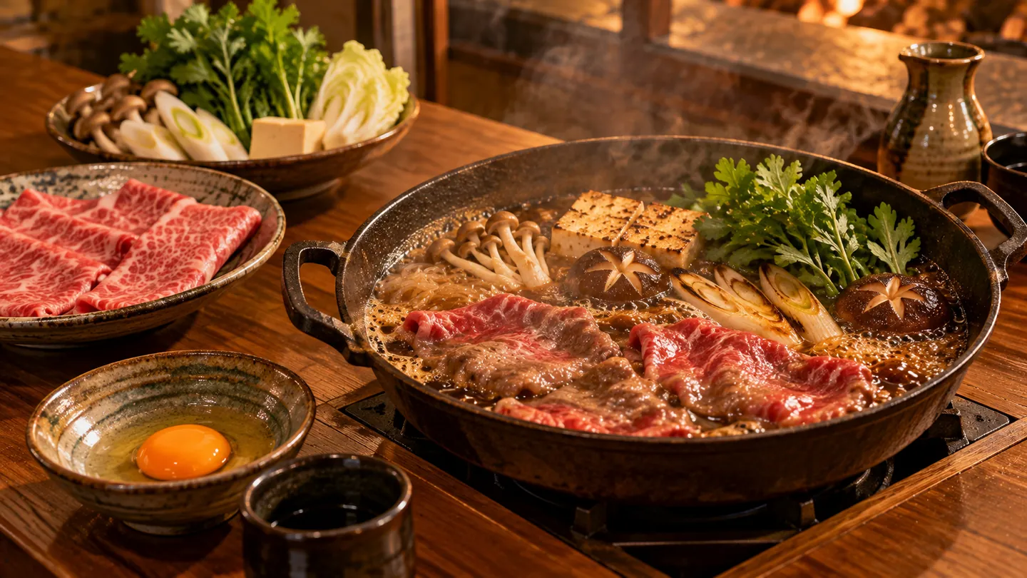 AI-made picture of Sukiyaki (すき焼)