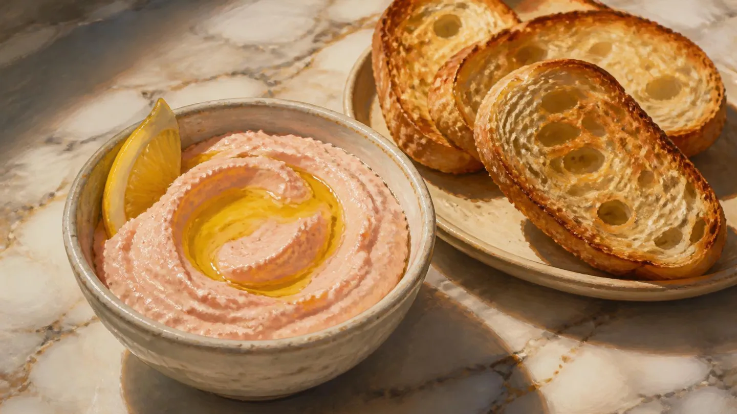 AI-made picture of Handmade smoked taramasalata