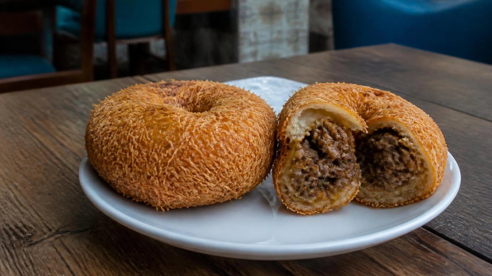 AI-made picture of Venison and vermicelli doughnut