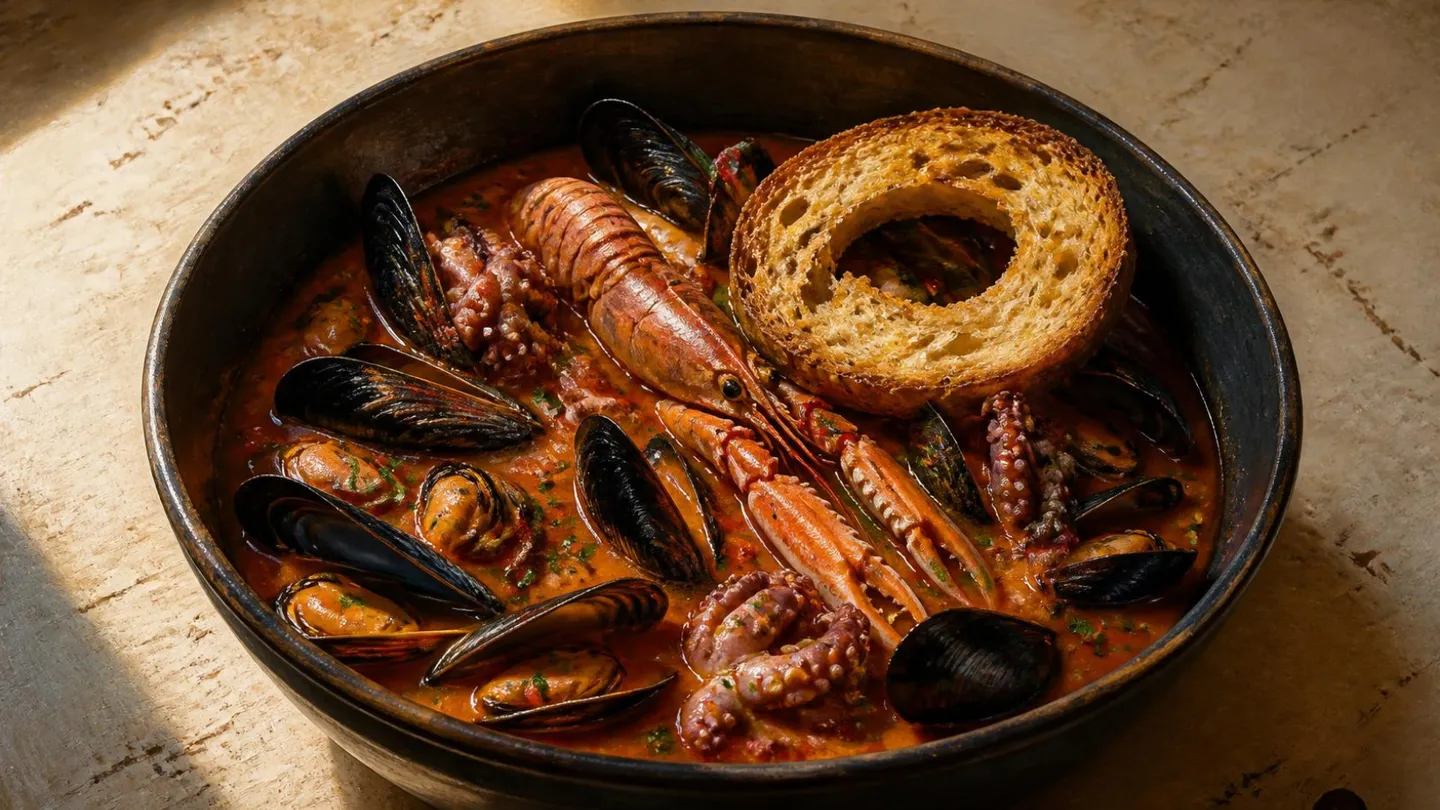 AI-made picture of Zuppa di cozze